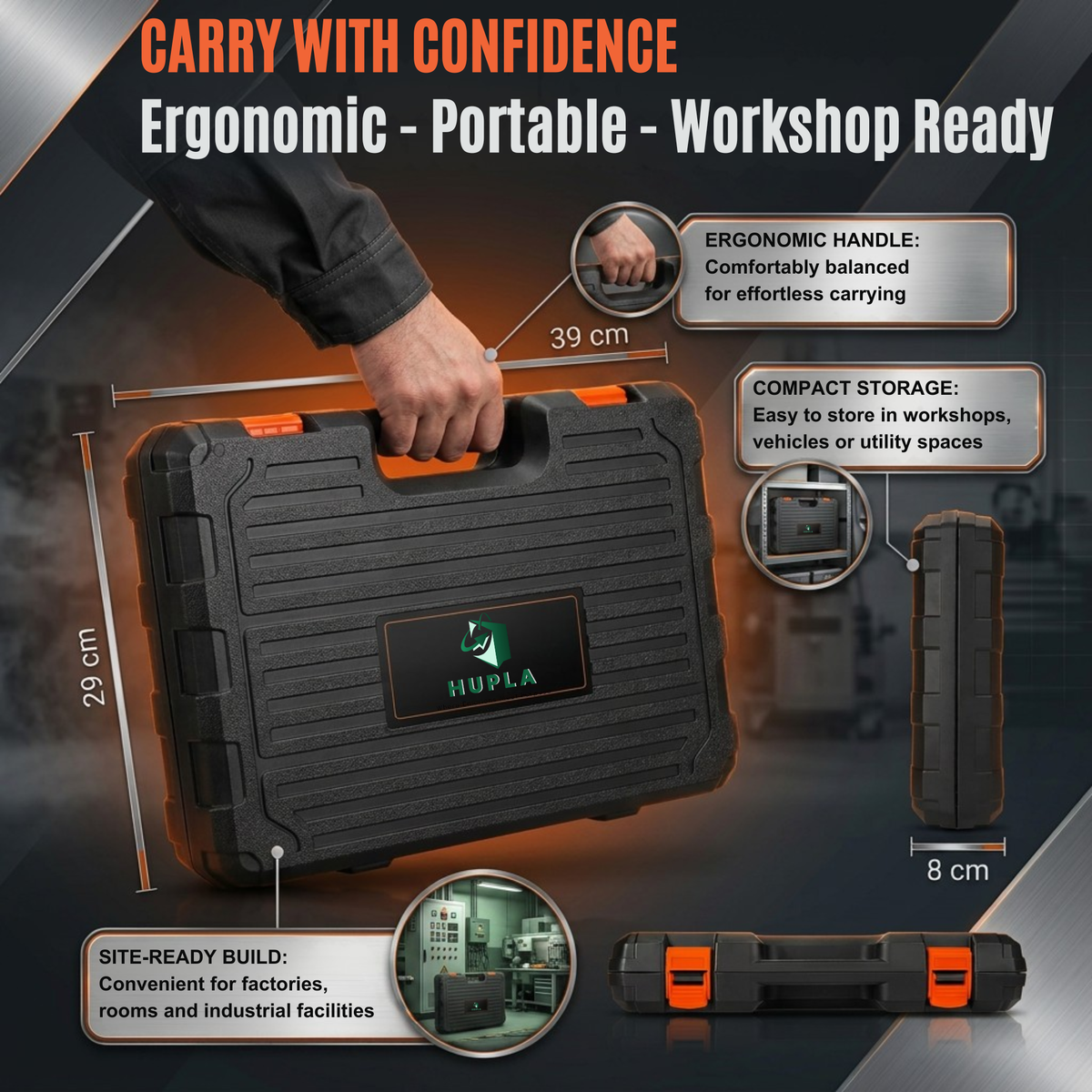 HUPLA Multi-Purpose Home 100 PCS Tool Kit Set – Complete Repair Tool Box with Case