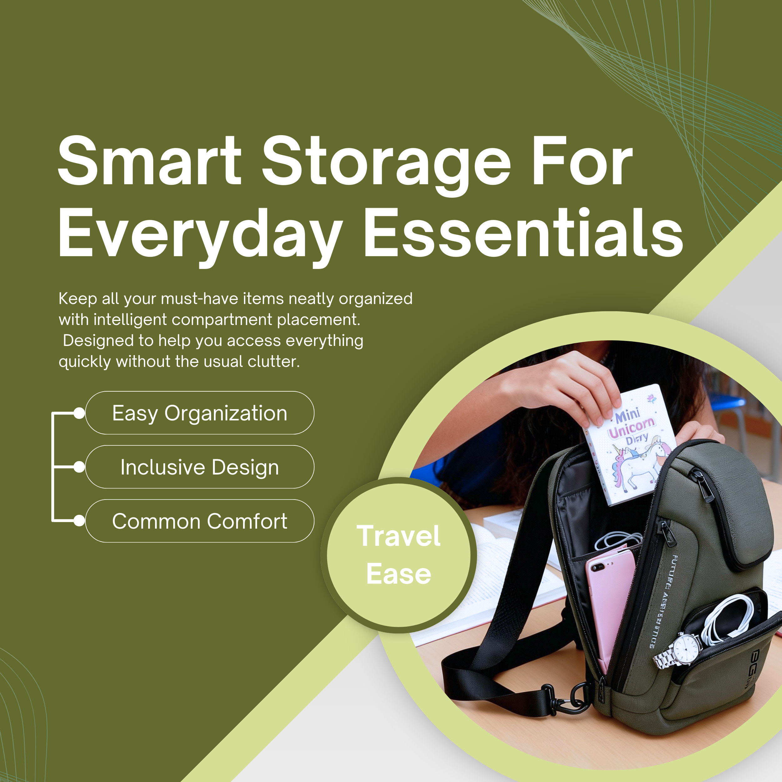 HUPLA Premium Utility Sling Backpack – Urban Edge Edition.