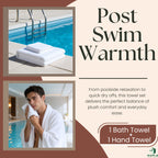 Premium Cotton Towel Set (1 Bath Towel + 1 Hand Towel) | Ultra Soft & Highly Absorbent Premium Cotton Towel Set | 1 Bath Towel + 1 Hand Towel | Ultra Soft & Absorbent