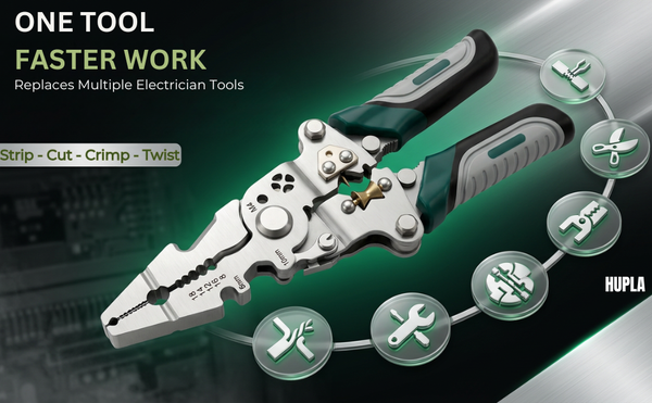 9-in-1 Foldable Multifunction Plier | High-Carbon Steel Wire Stripper, Cutter & Crimper Tool