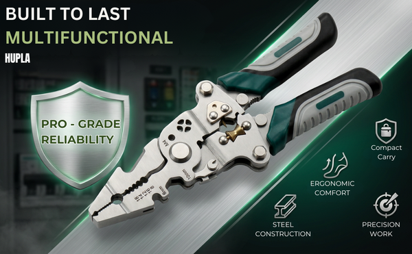 9-in-1 Foldable Multifunction Plier | High-Carbon Steel Wire Stripper, Cutter & Crimper Tool