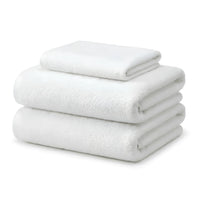 HUPLA Premium Cotton Towel Set (3 Pieces) – 2 Bath Towels (75 × 150 cm) + 1 Hand Towel (41 × 63 cm) | Ultra Soft, Super Absorbent, Hotel Quality | White HUPLA Premium Cotton Towel Set | 2 Bath Towels + 1 Hand Towel | Ultra Soft White Towels