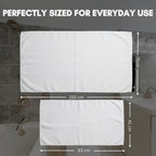 HUPLA Premium Cotton Towel Set (3 Pieces) – 2 Bath Towels (75 × 150 cm) + 1 Hand Towel (41 × 63 cm) | Ultra Soft, Super Absorbent, Hotel Quality | White HUPLA Premium Cotton Towel Set | 2 Bath Towels + 1 Hand Towel | Ultra Soft White Towels