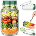 Portable Salad Container Lunch Box with Dressing Cup | Leakproof Food Storage JarPortable Leakproof Salad Container Lunch Box with Dressing Cup | Meal Prep Food Storage Jar