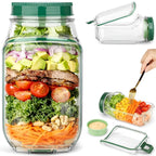 Portable Salad Container Lunch Box with Dressing Cup | Leakproof Food Storage JarPortable Leakproof Salad Container Lunch Box with Dressing Cup | Meal Prep Food Storage Jar