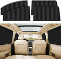 HUPLA Car Window Sun Shade Curtains | Pleated Privacy & Sun Protection Shades for Side Windows – 4 Pcs Set
