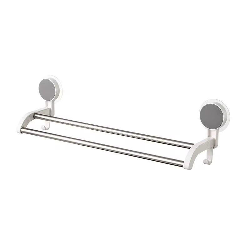 Double Towel Holder Bar | Self Adhesive Stainless Steel Rack for Bathroom & Kitchen Double Towel Holder Bar | Self Adhesive Stainless Steel Rack for Bathroom & Kitchen