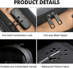 Multi-Angle View of Anti-Theft USB Sling Bag with Adjustable Strap