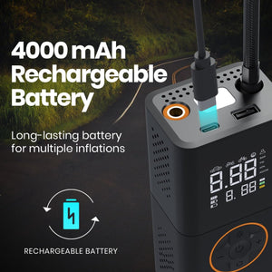 Rechargeable Portable Air Pump for Car, Bike & Cycle