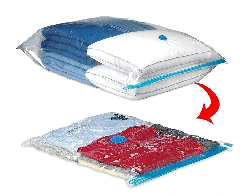 Vacuum Storage Bags with Hand Pump | Space Saving Compression Bags for Clothes & Bedding