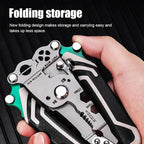 Compact foldable multifunction plier for professional electricians