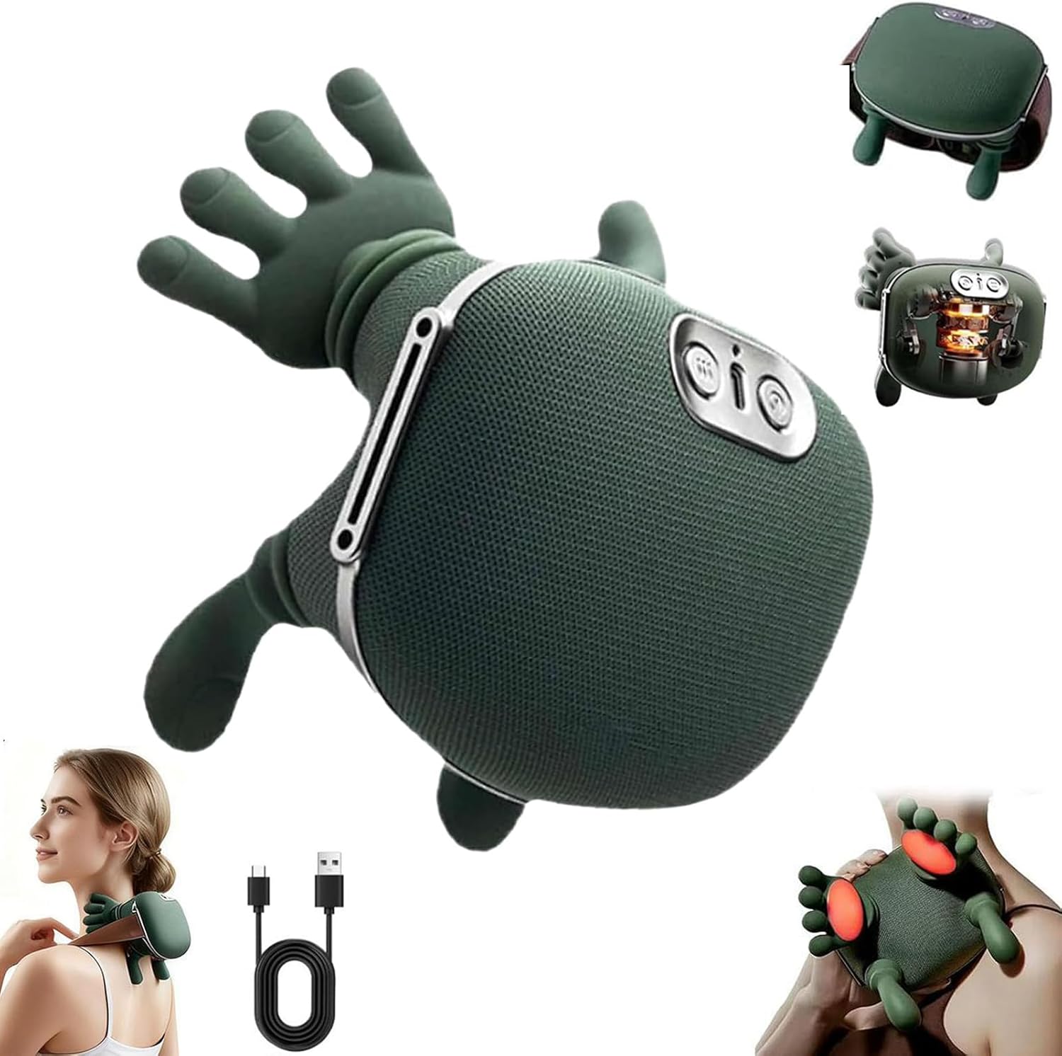 Electric shoulder and neck massager with deep tissue kneading