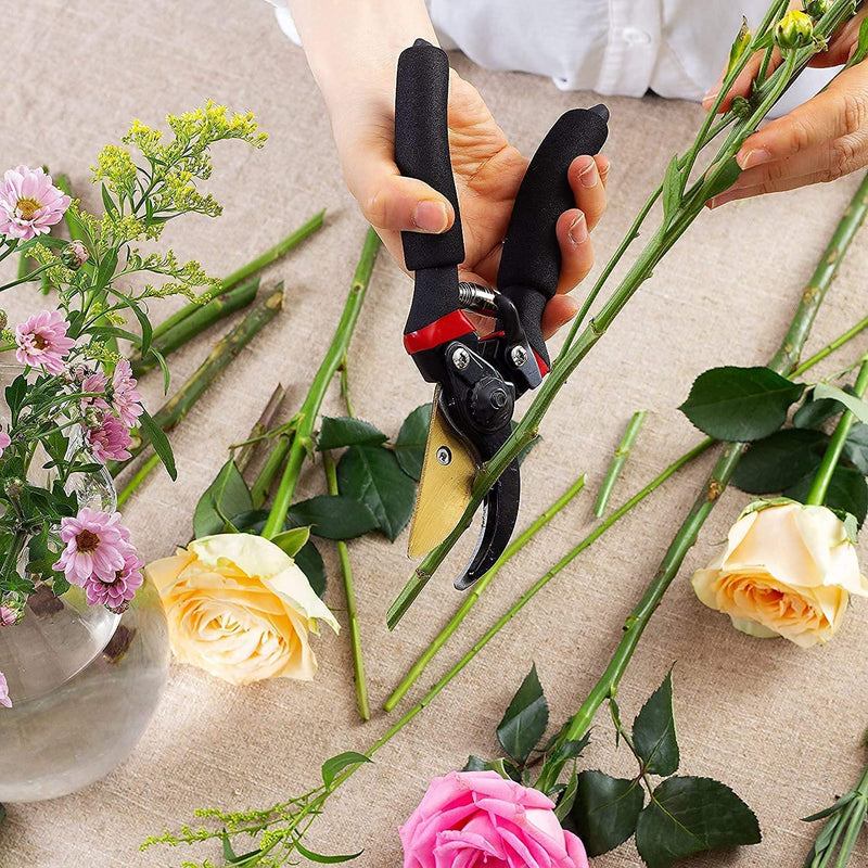 Professional Garden Pruning Shears Color : Black | Heavy-Duty Bypass Cutter for Plants, Flowers & Branches