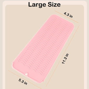 Foldable silicone pouch for storing hot hair styling tools