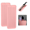 Heat resistant silicone mat for hair straightener and curling iron