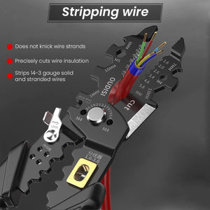 Heavy Duty Wire Stripper and Crimper Plier Tool with Ergonomic Grip