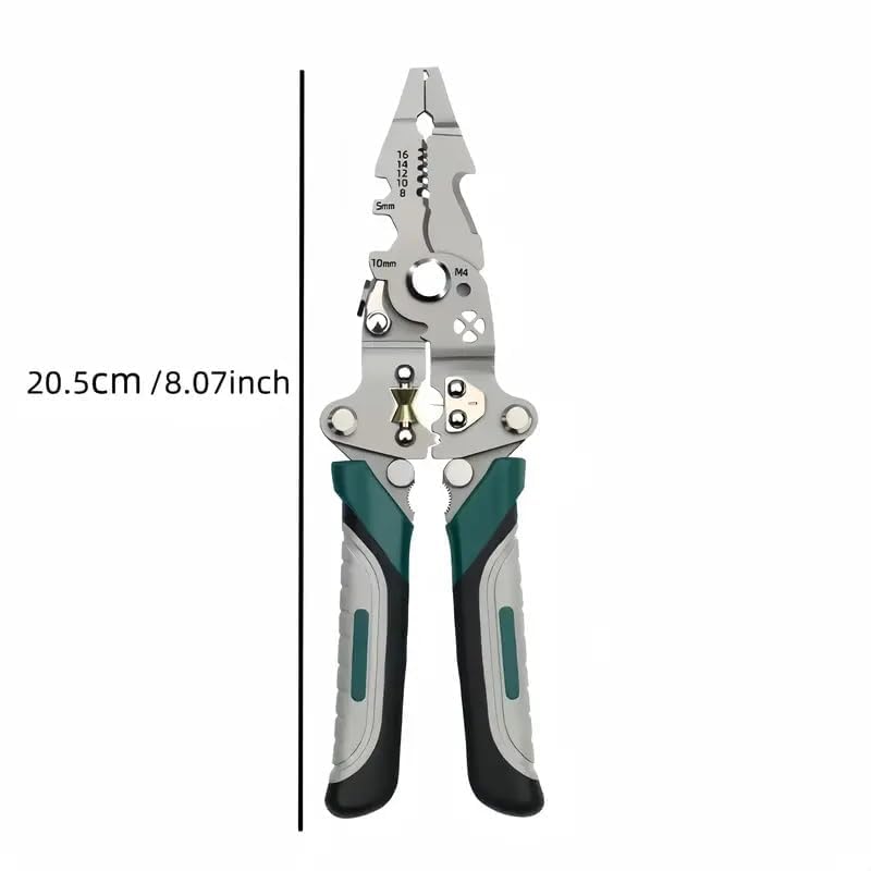High-carbon steel multifunction plier featuring durable precision cutting edges
