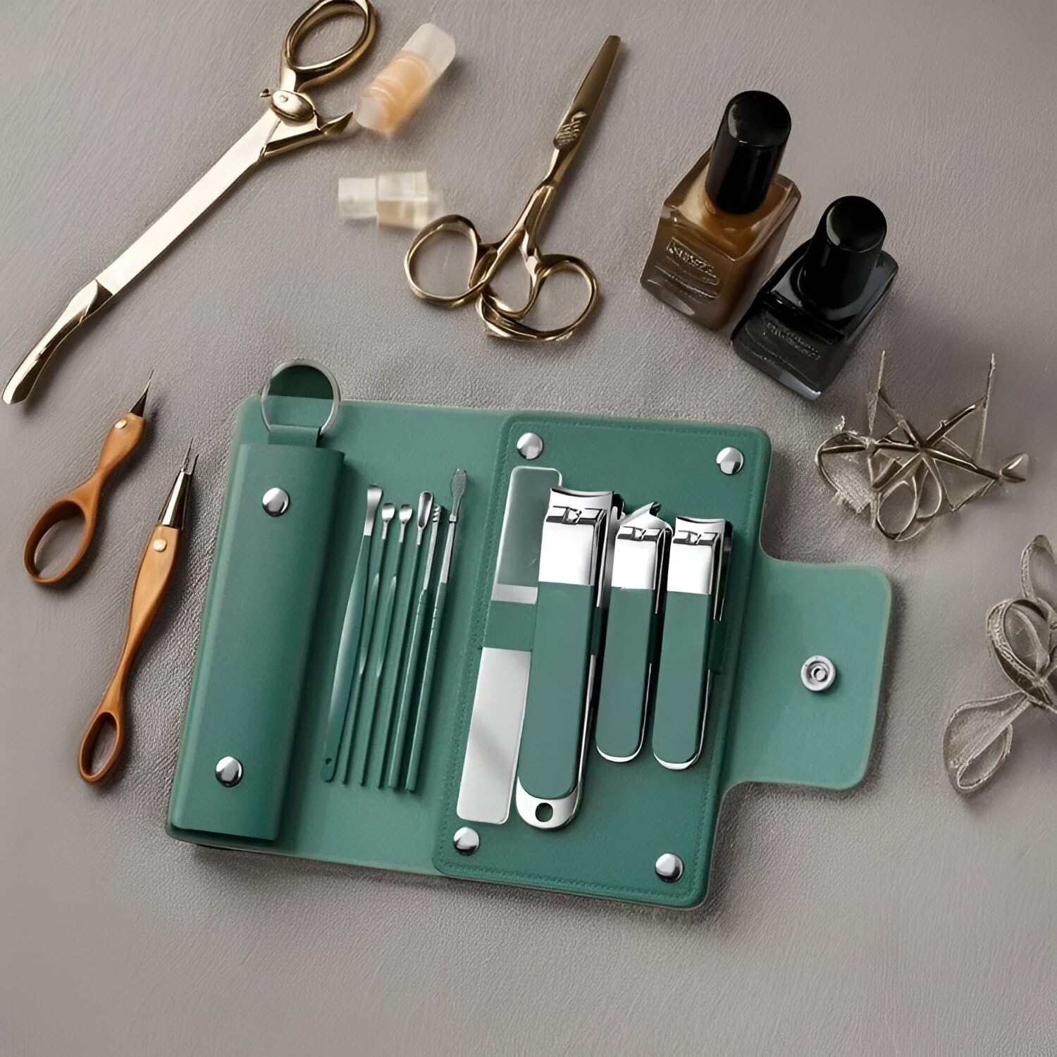 HUPLA 12-in-1 Manicure & Pedicure Kit with Stainless Steel Tools