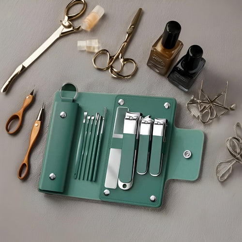 HUPLA 12-in-1 Manicure & Pedicure Kit with Stainless Steel Tools