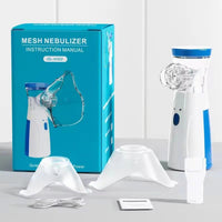 Portable Mesh Nebulizer for Adults & Kids | Silent Inhaler Machine with USB Type-C Rechargeable Battery | Handheld Nebulizer for Asthma, Cold & Breathing Relief