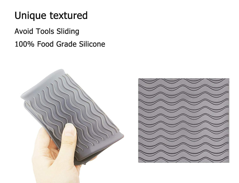 Heat Resistant Silicone Mat for Hair Straightener & Curling Iron | Non-Slip Hair Tool Station Mat | Protects Countertops from Heat Damage (Up to 450°F)