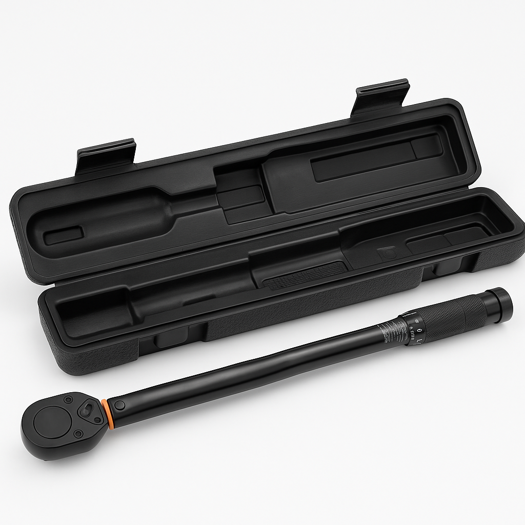 HUPLA 1/2 inch drive torque wrench packed in protective hard storage case