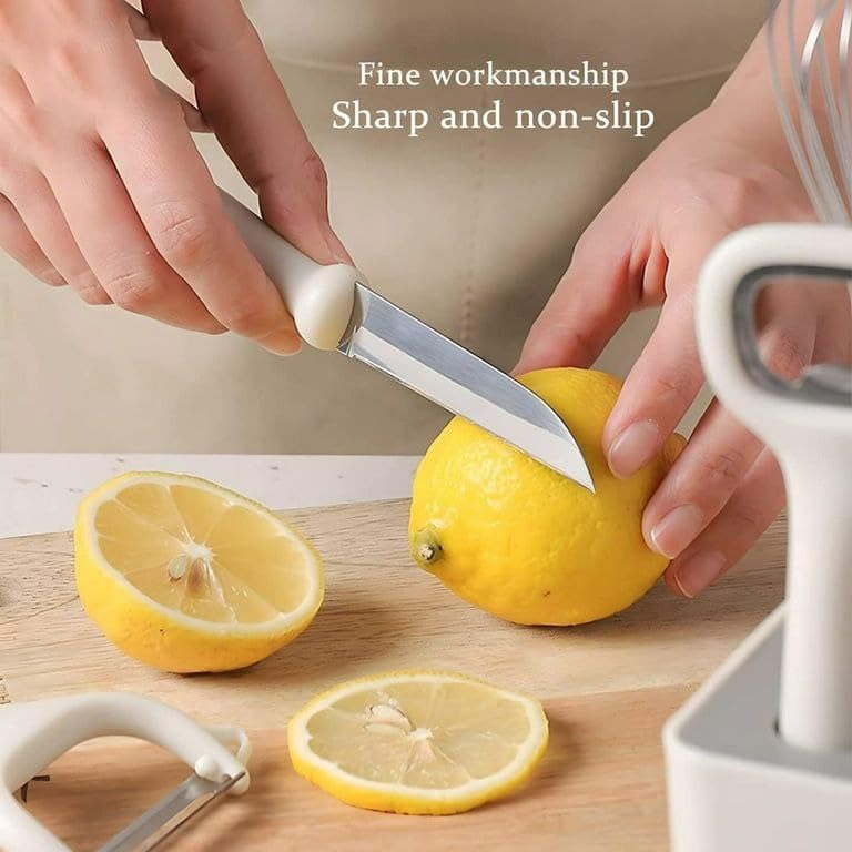 6 Pcs Kitchen Gadget Set with Holder | Multi-Purpose Cooking Tool Kit for Home & Chef Use
