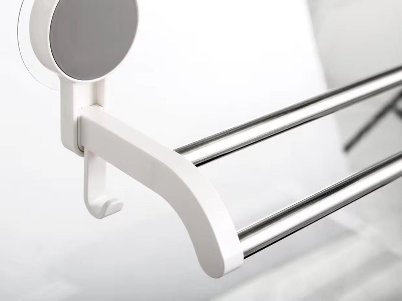 Double Towel Holder Bar | Self Adhesive Stainless Steel Rack for Bathroom & Kitchen Double Towel Holder Bar | Self Adhesive Stainless Steel Rack for Bathroom & Kitchen