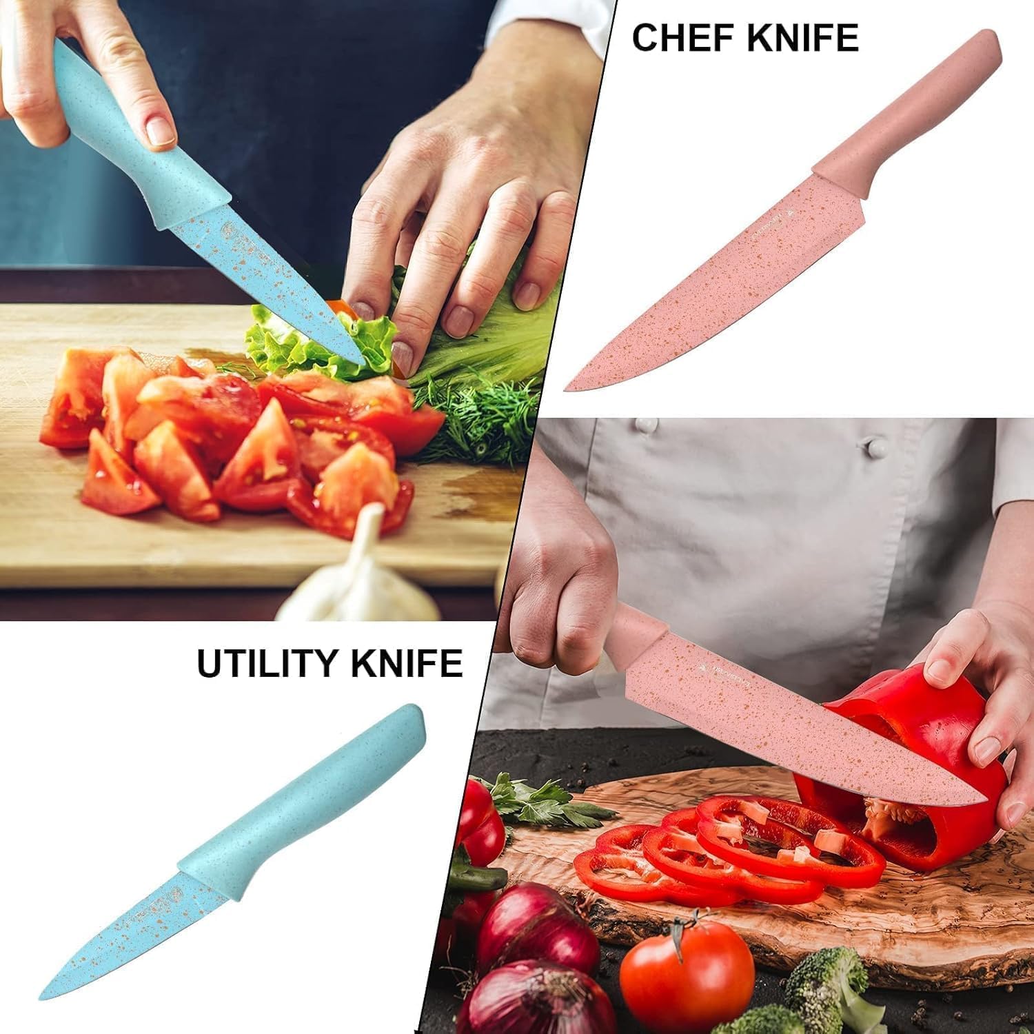Multipurpose Kitchen Knife, Peeler & Scissors Combo
