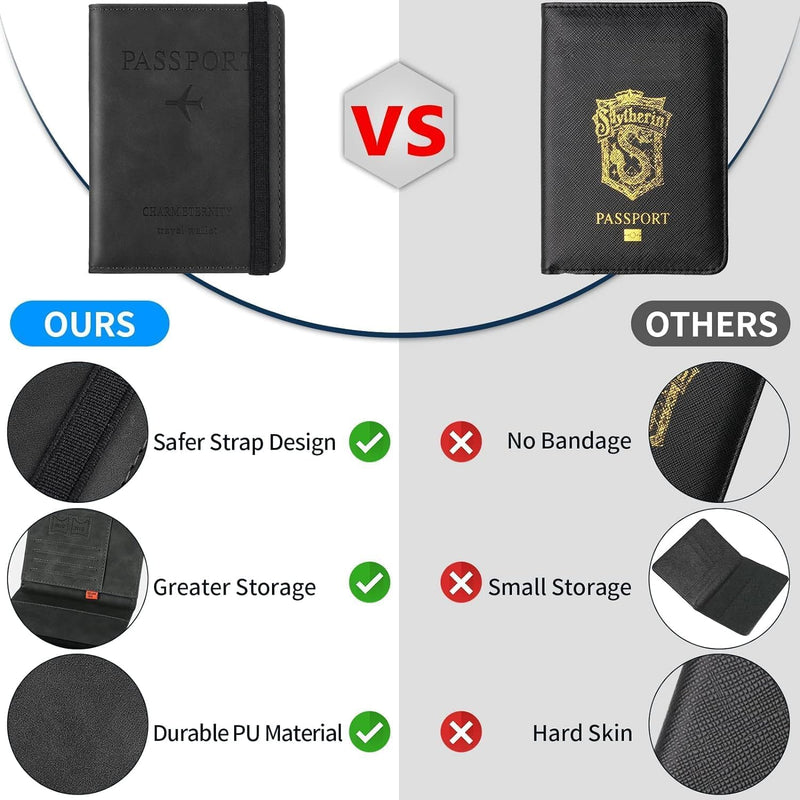 RFID Passport Travel Wallet for Men & Women – PU Leather Organizer with Card, Cash & SIM Slots