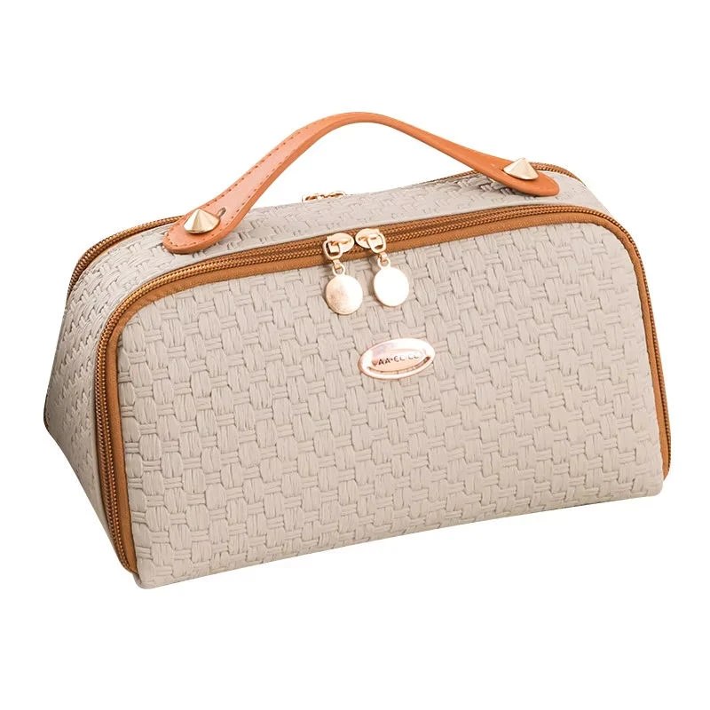 HUPLA Premium Travel Makeup Organizer Bag for Women | Large Capacity Cosmetic Storage Pouch | Waterproof Toiletry & Vanity Bag