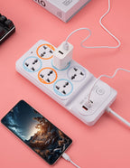 Power Strip with Dual USB Charging Ports 10A 1800W