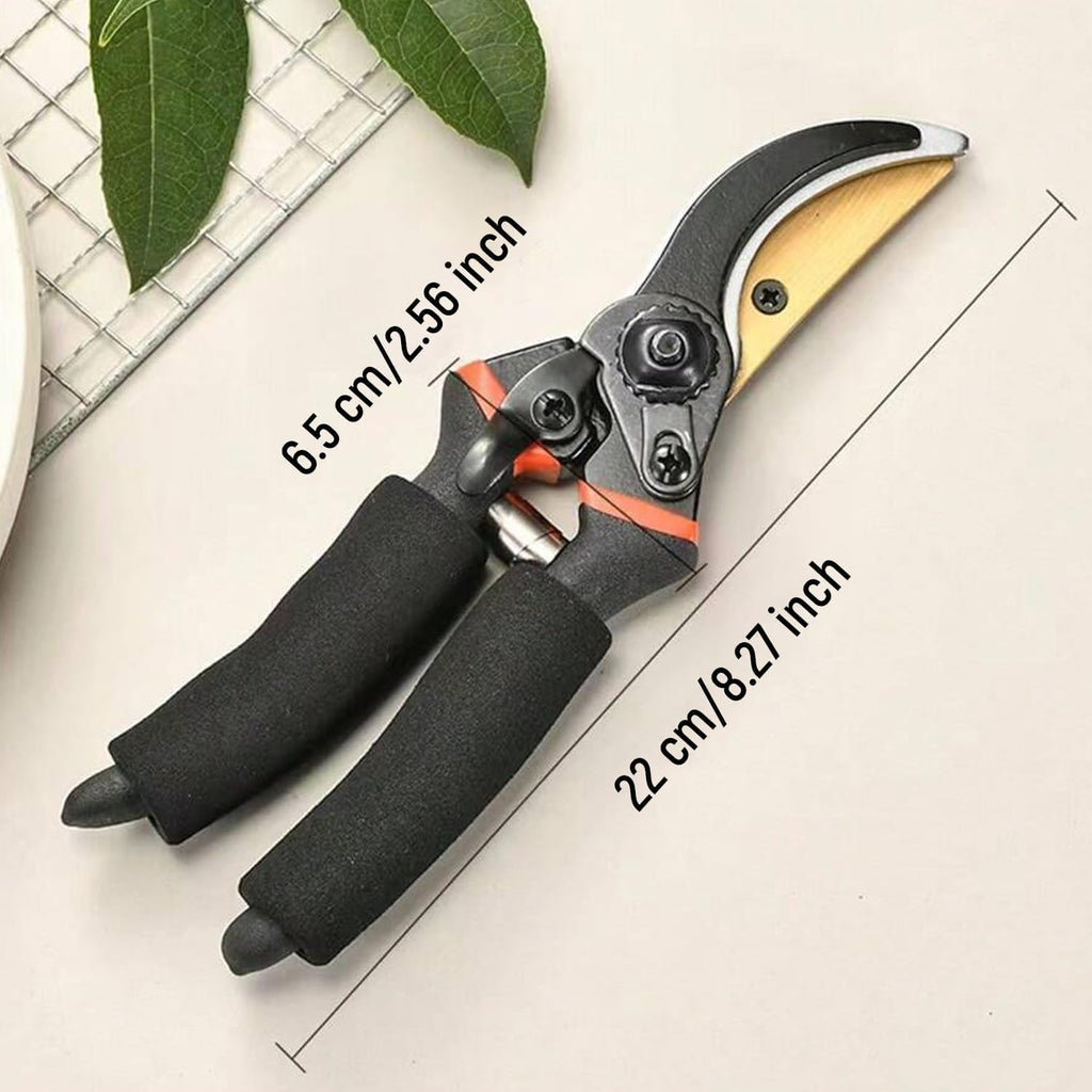 Garden Pruning Shears with Blade and Handle Dimensions