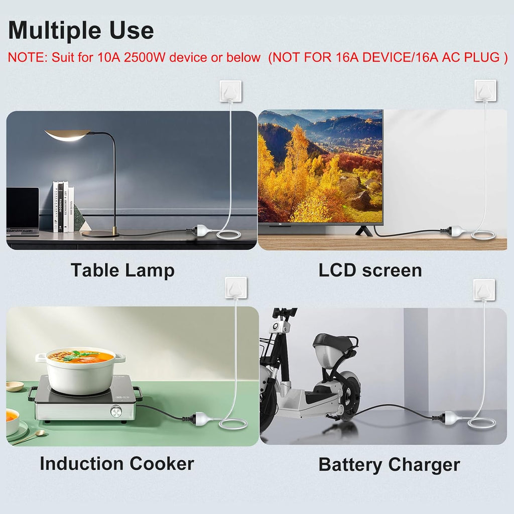 5 Meter 3-Pin Heavy Duty Extension Cord | 10A 2500W Power Cable