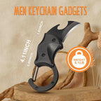Mini Folding Utility Knife Keychain with Carabiner Clip – Compact EDC Pocket Cutter