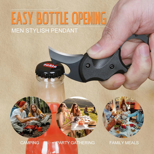 Mini Folding Utility Knife Keychain with Carabiner Clip – Compact EDC Pocket Cutter