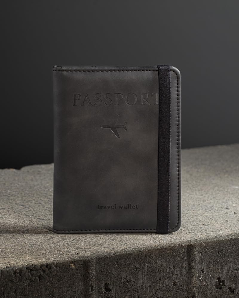 RFID Passport Travel Wallet for Men & Women – PU Leather Organizer with Card, Cash & SIM Slots