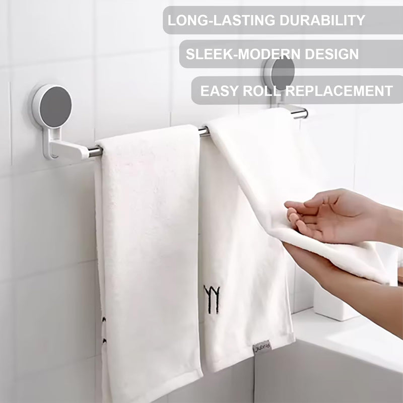 Self Adhesive Towel Holder Bar | Drill-Free Stainless Steel Towel Rack for Bathroom & Kitchen