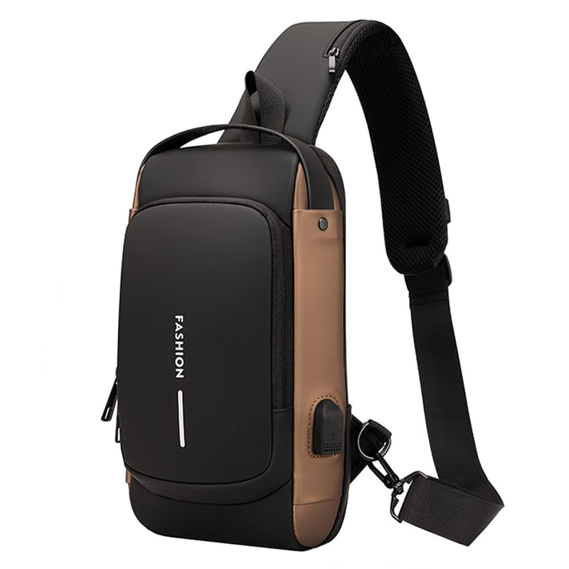 Anti-Theft Crossbody Sling Bag with USB Port | Waterproof Travel Shoulder Bag
