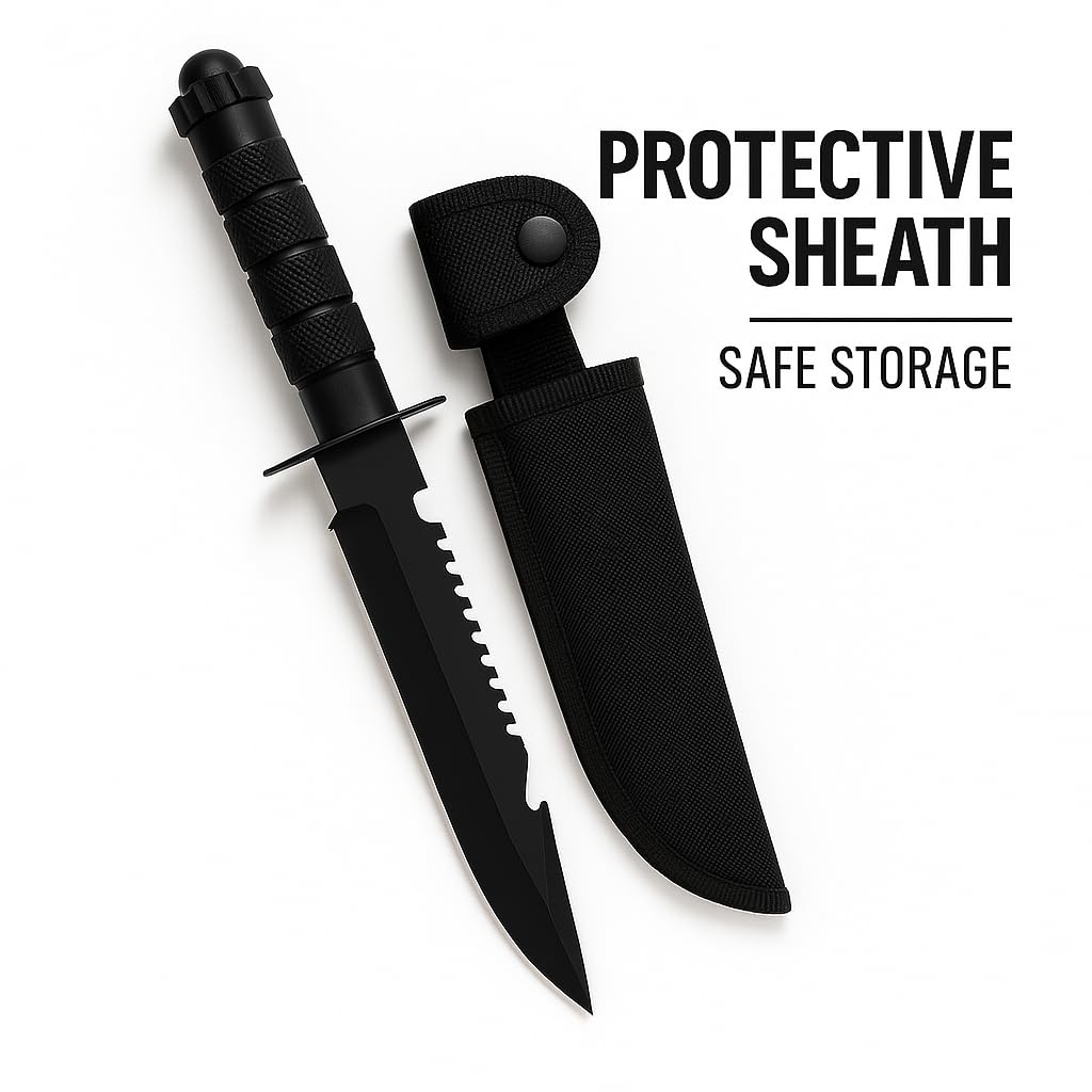 Utility knife with black protective sheath for safe storage