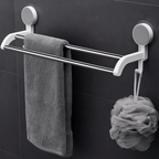 Wall Mounted Double Bar Towel Rack for Bathroom Storage