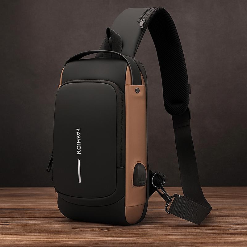 Anti-Theft Crossbody Sling Bag with USB Port | Waterproof Travel Shoulder Bag